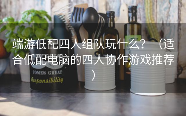 端游低配四人组队玩什么？（适合低配电脑的四人协作游戏推荐）