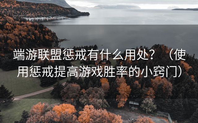 端游联盟惩戒有什么用处？（使用惩戒提高游戏胜率的小窍门）